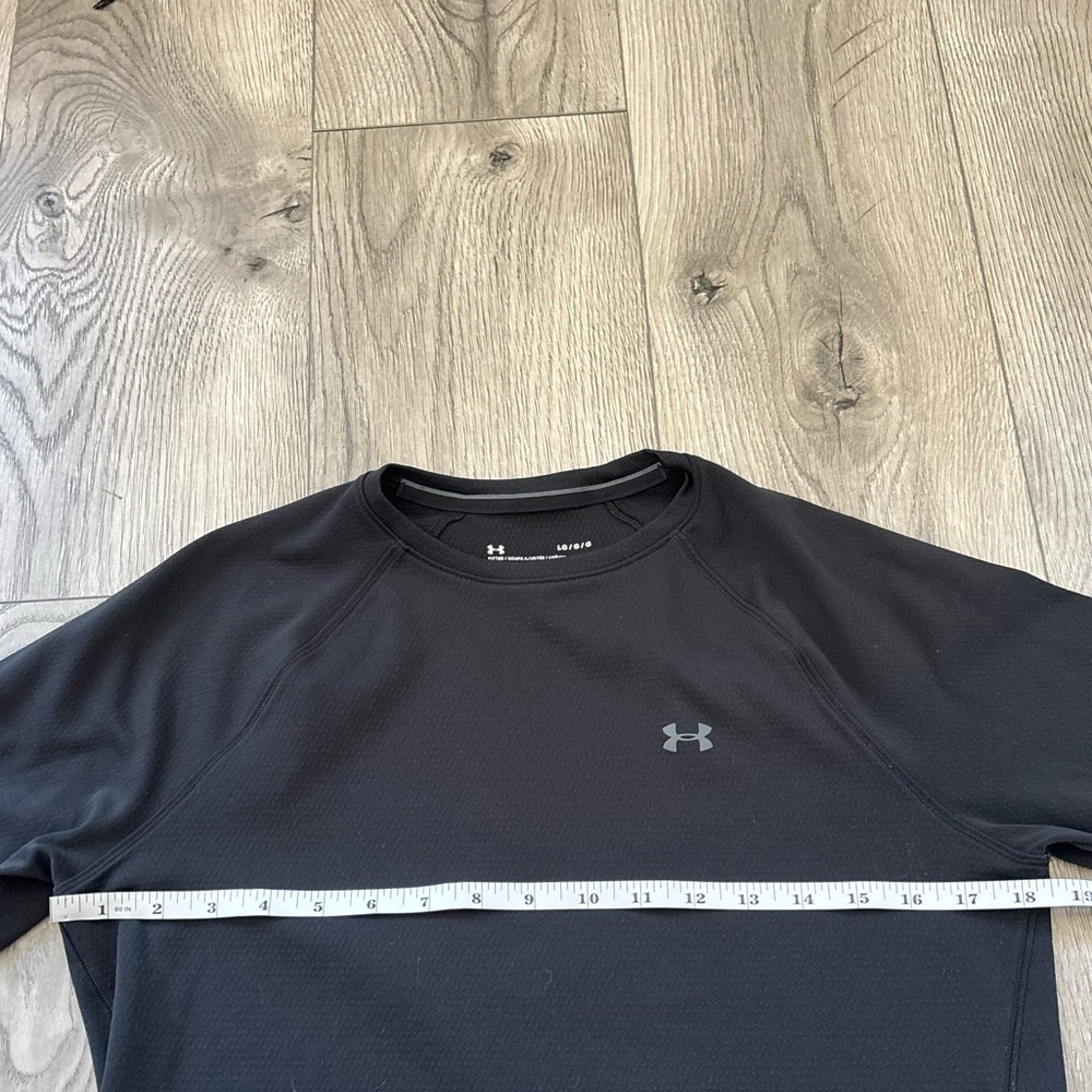 Under Armour Classic Logo ColdGear Black Fitted Long Sleeve Top Women’s Large - Picture 7 of 11